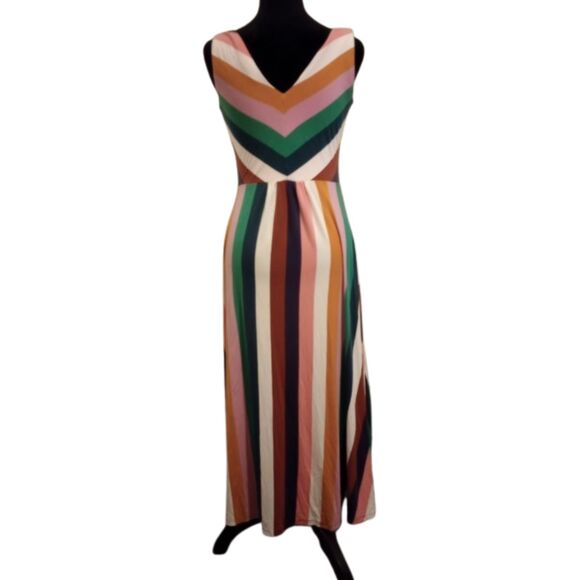 Boden Women's Size 2R Colorfully Striped Maxi Dress - Picture 2 of 8